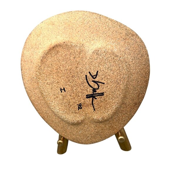 David Salk Free Form Stoneware Art Studio Pottery Bowl Trinket Dish Abstract '92 - Picture 3 of 7